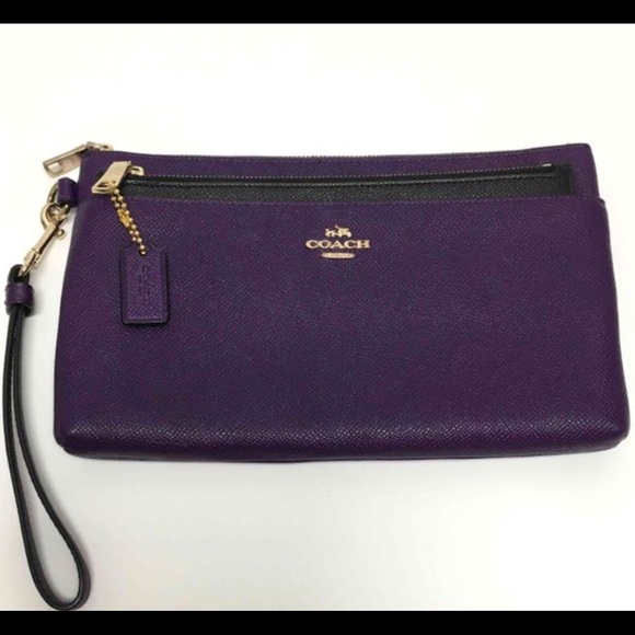 Coach Purple Wristlet Clutch - Picture 1 of 6